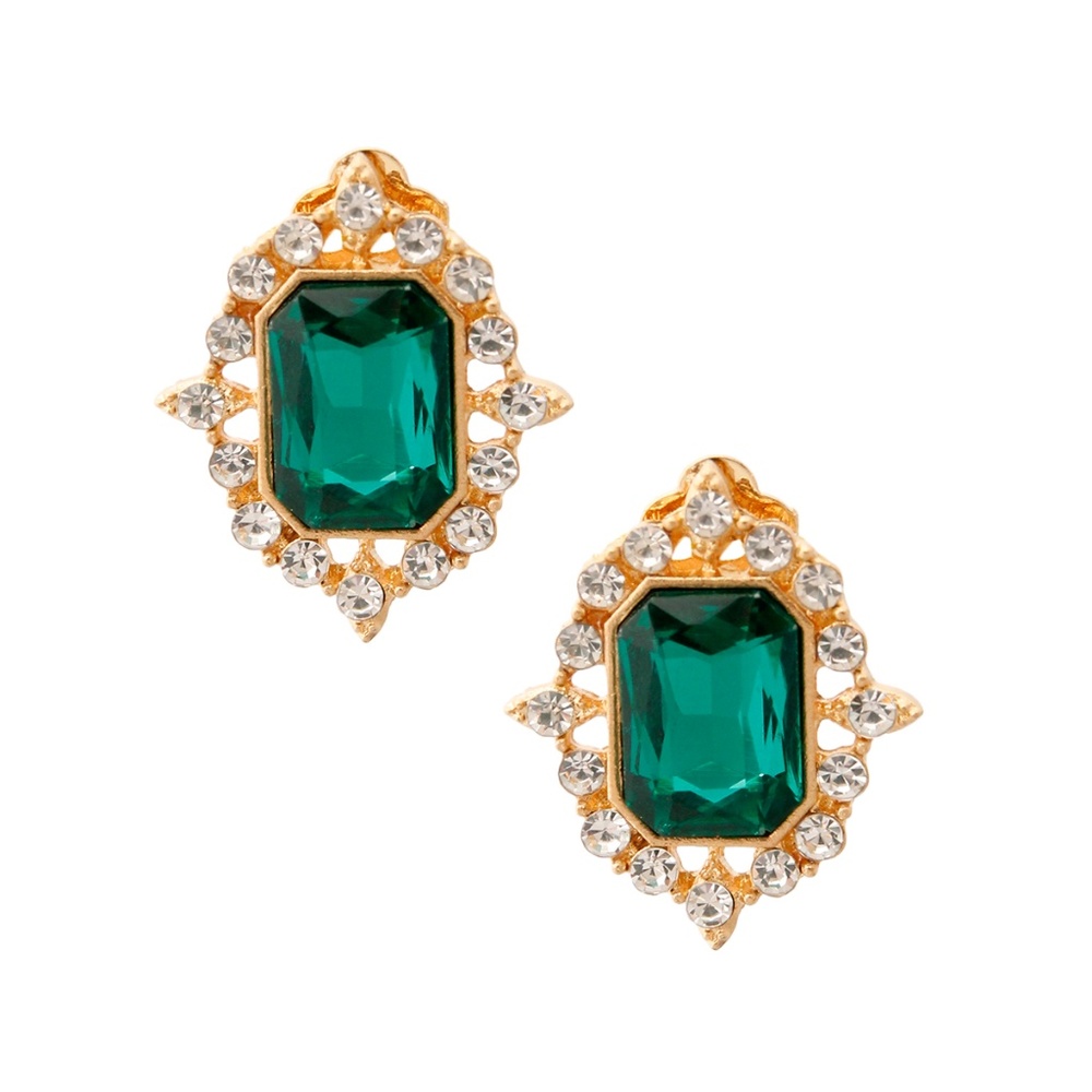 Crystal Clip On w/ Rhinestone Detail